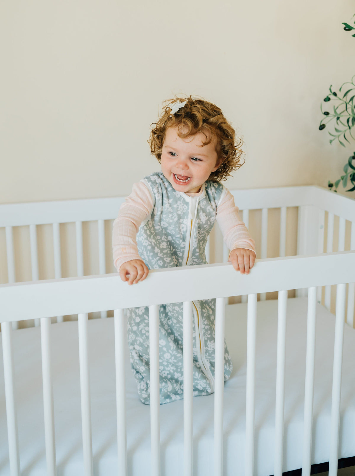 Dainty Floral Sage Wearable Minky Blanket - Image 4