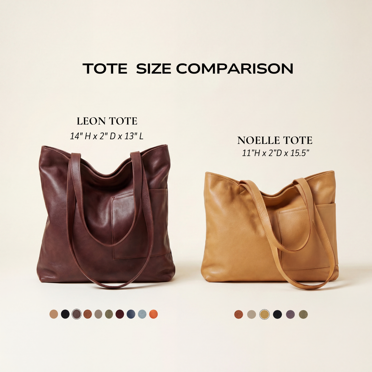 Noelle Leather Tote Bag - Image 3