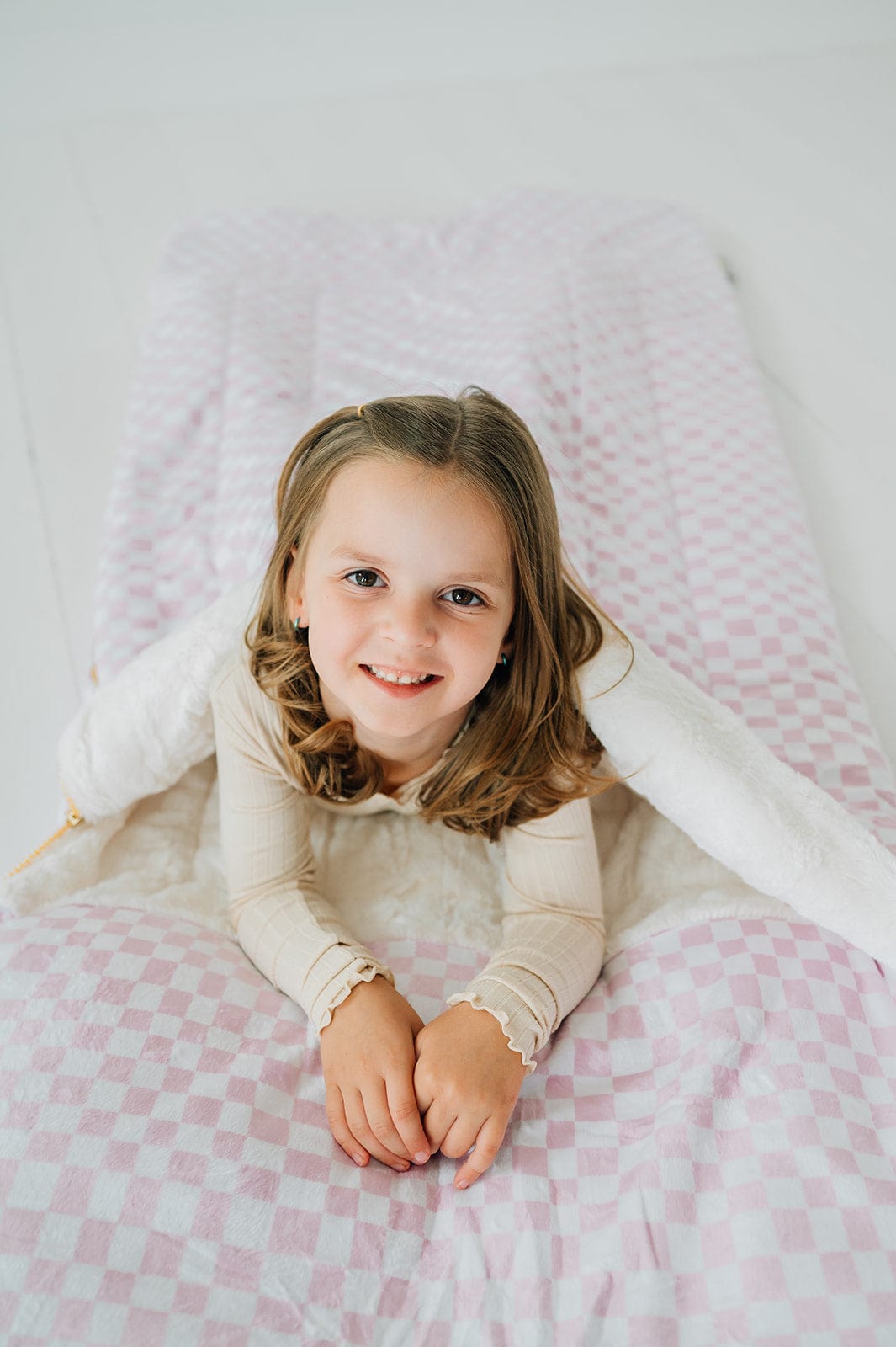 Sleeping Bag - Pink Check - Image 3