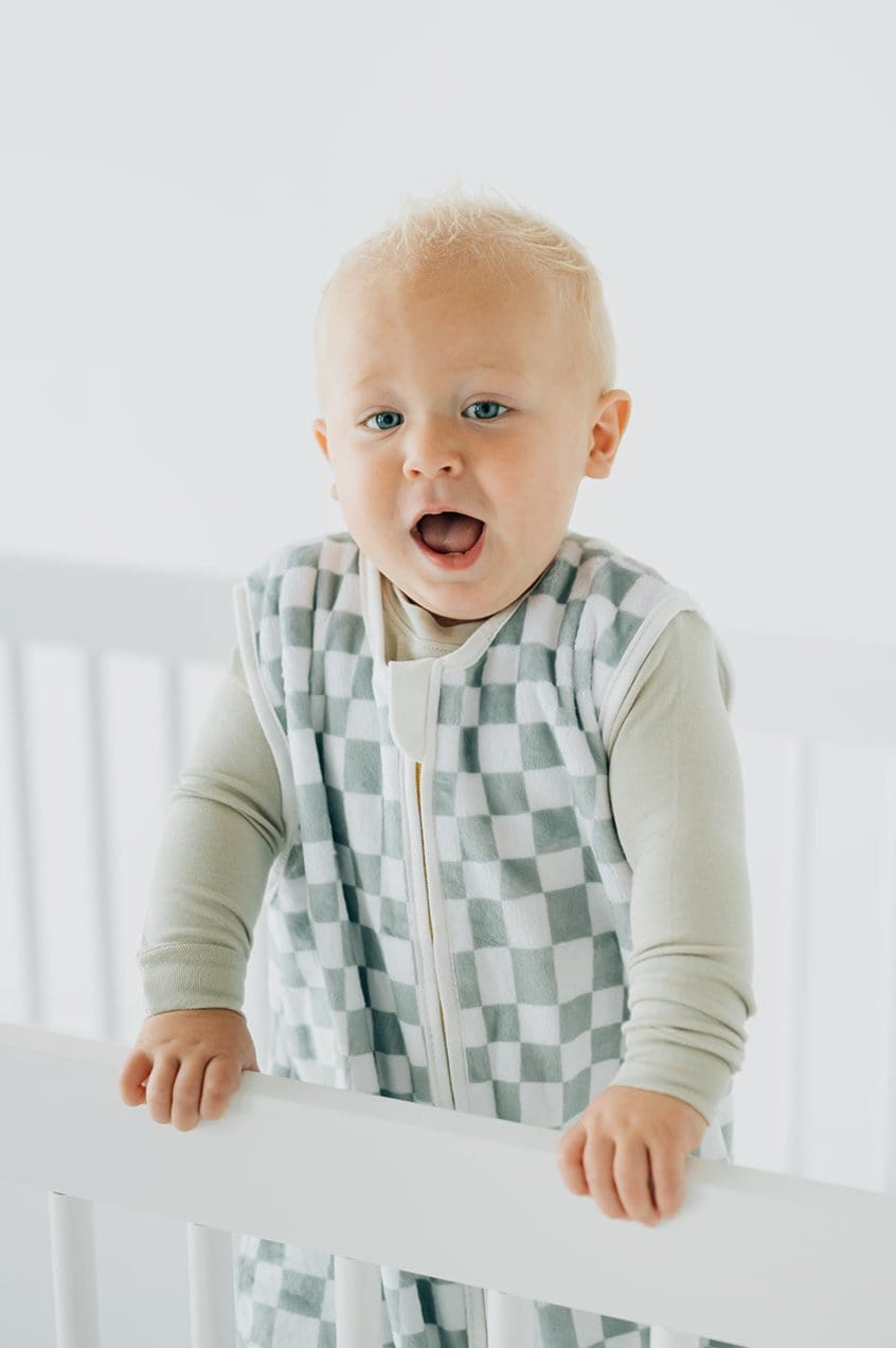 Sage Check Wearable Minky Blanket - Image 3