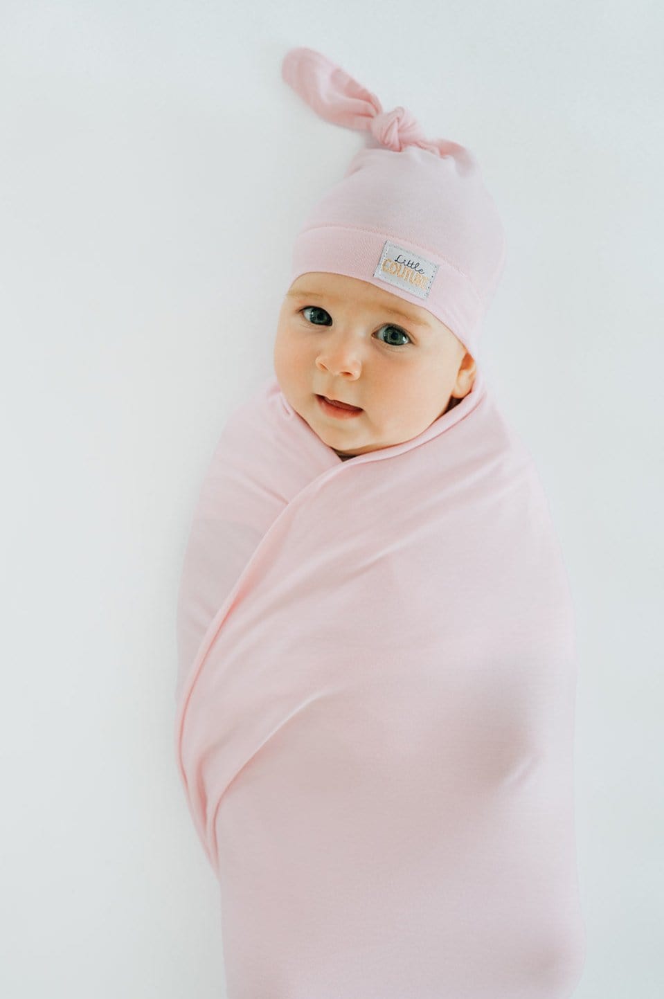 Swaddle and Hat - Baby Pink - Image 2