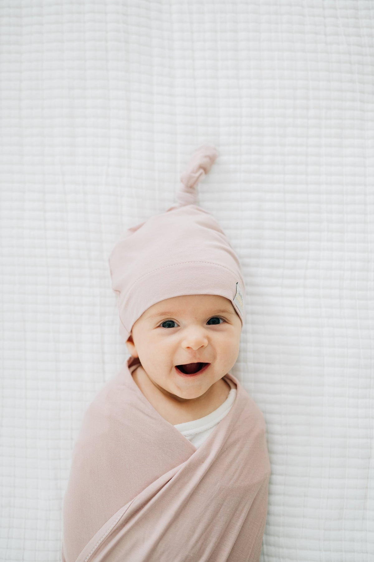 Swaddle and Hat - Blush - Image 2
