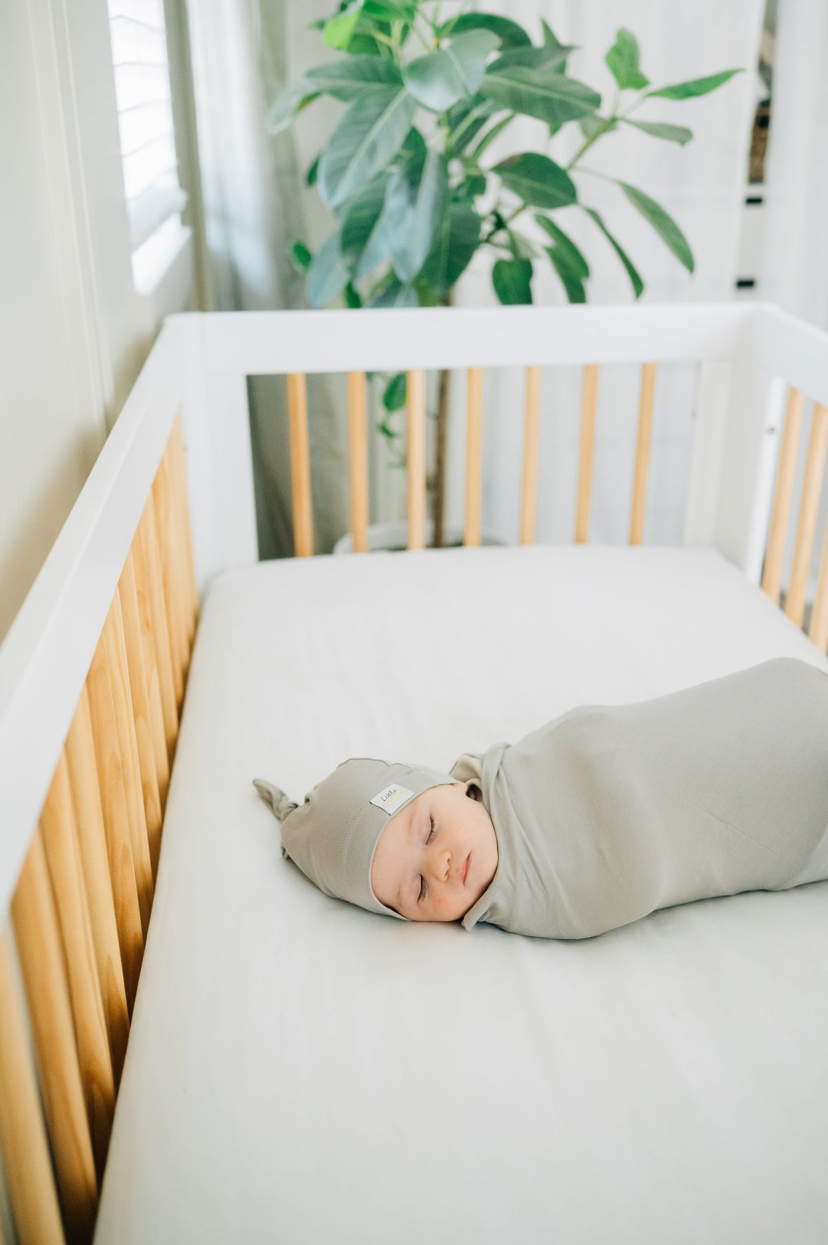 Swaddle and Hat - Tranquil Dove - Image 3