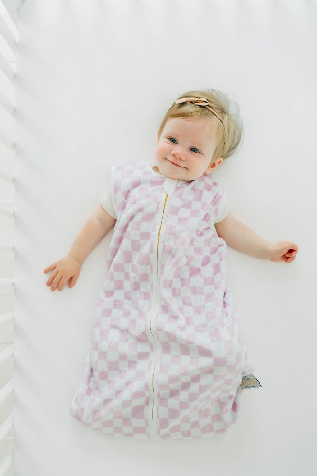 Pink Check Wearable Minky Blanket - Image 2