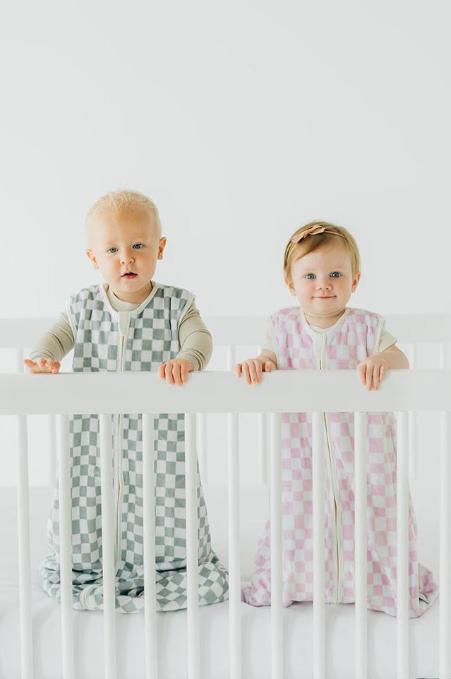 Pink Check Wearable Minky Blanket - Image 5