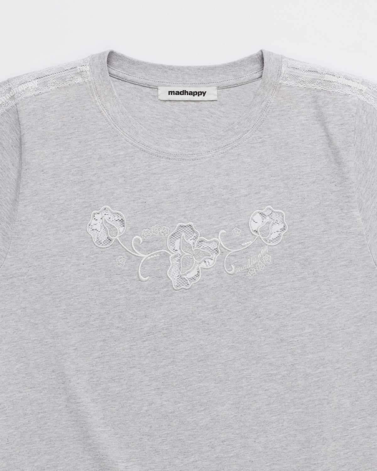 Lace Trim Shrunken Tee - Image 2