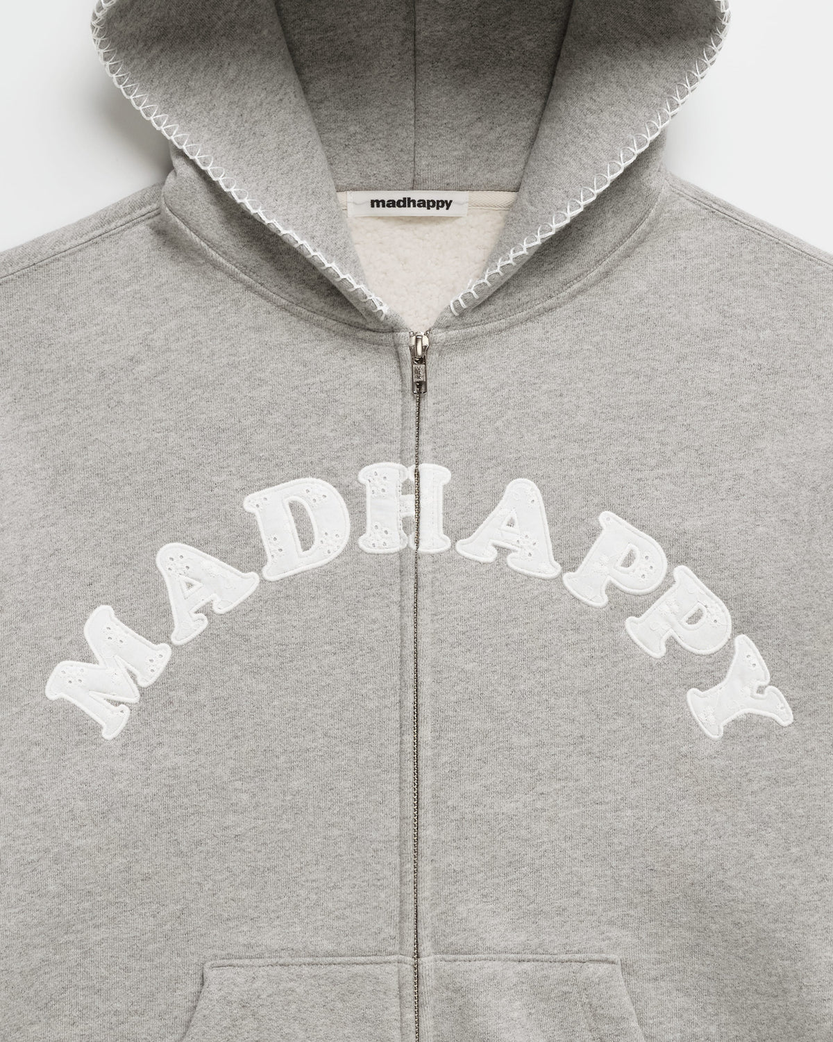 Eyelet Cooper Fleece Zip Up - Image 2