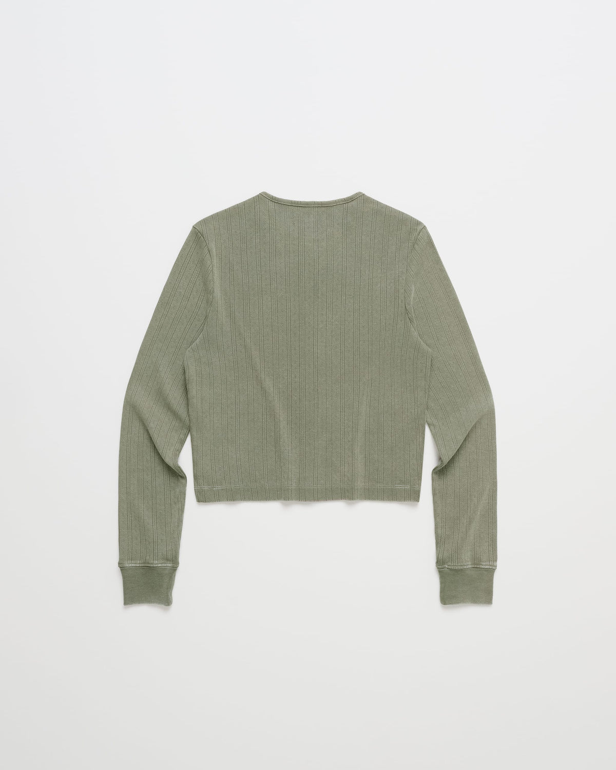 Hanes Pointelle Crewneck Cardigan - Image 3