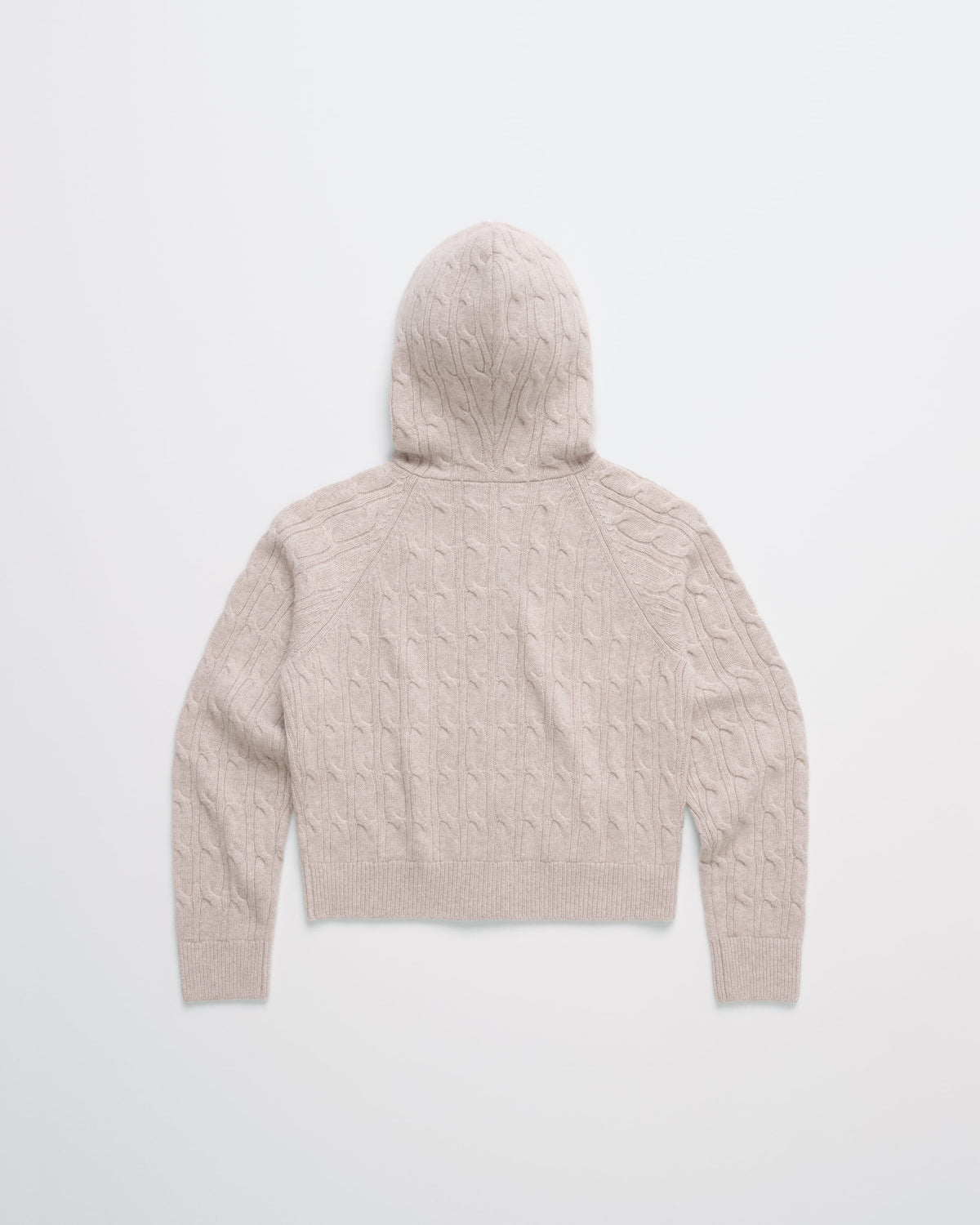 Zip Up Cable Sweater Hoodie - Image 3
