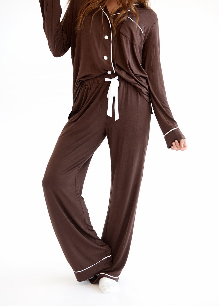 Middle of the Night Button Up - Coffee - Image 6