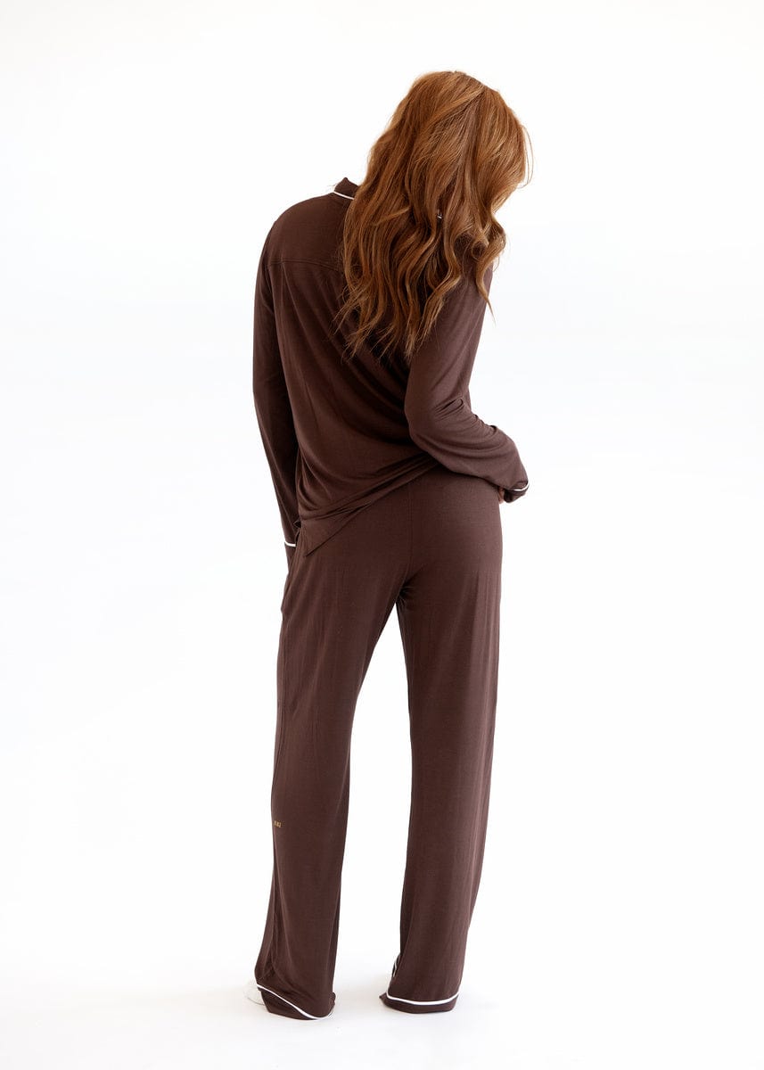 Middle of the Night Button Up - Coffee - Image 9