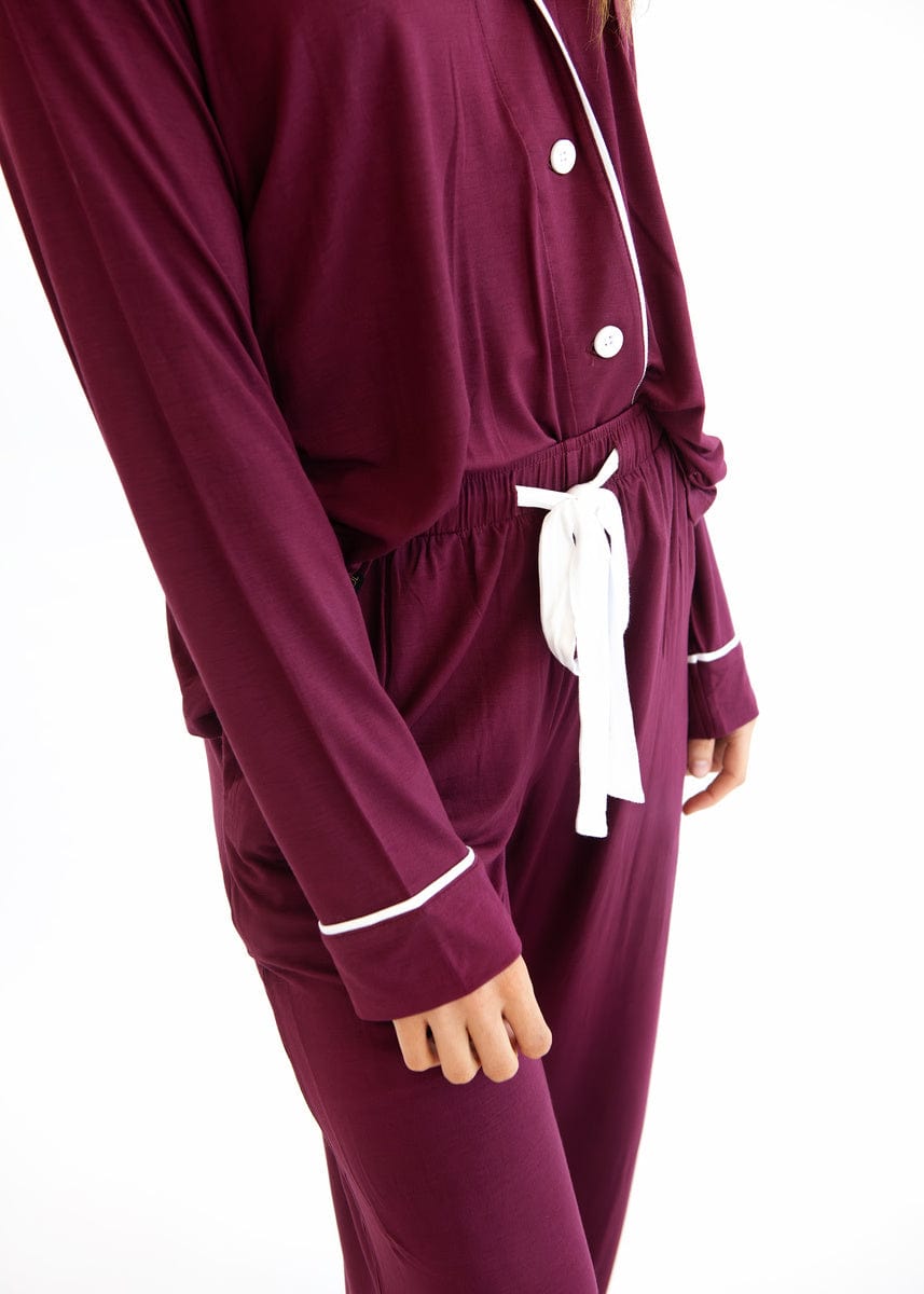 Middle of the Night Button Up - Maroon - Image 7