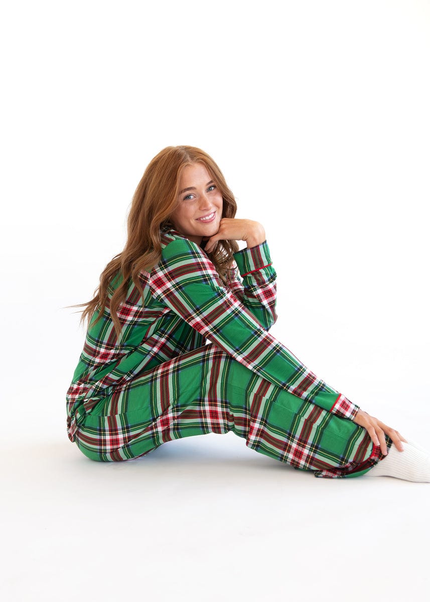 Middle of the Night Button Up - Green Plaid - Image 3