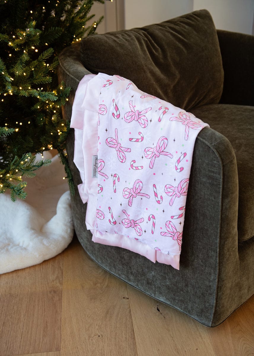 Candy Cane Bows Blanket - Image 2