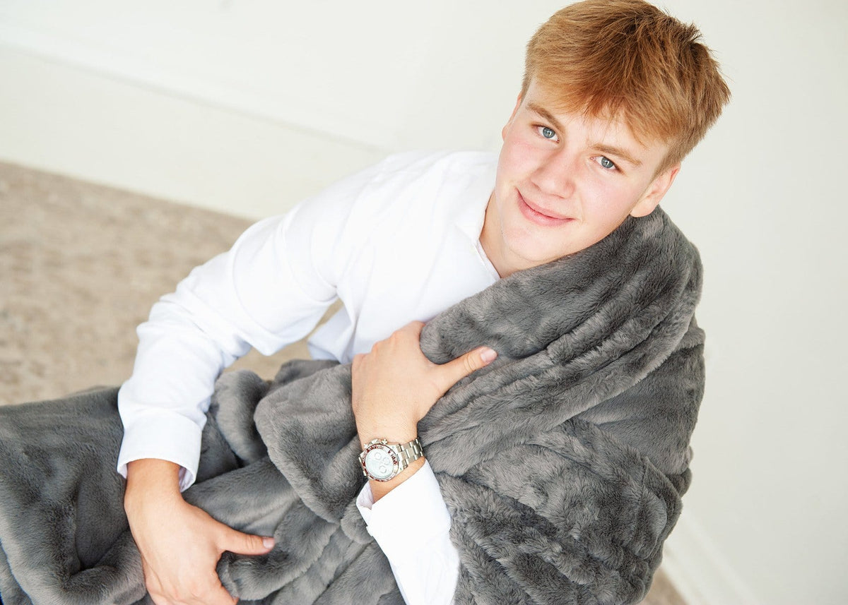 Lush Steel Gray Blanket - Image 2