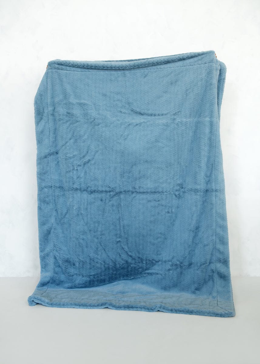 Feathers Blue Fog Blanket - Final Sale - Image 2