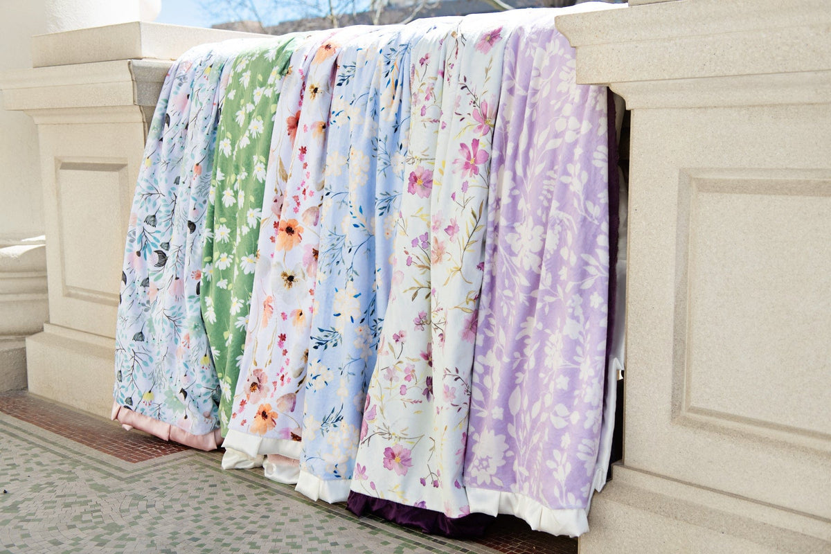 Sky Blue Wildflower Blanket - Image 5