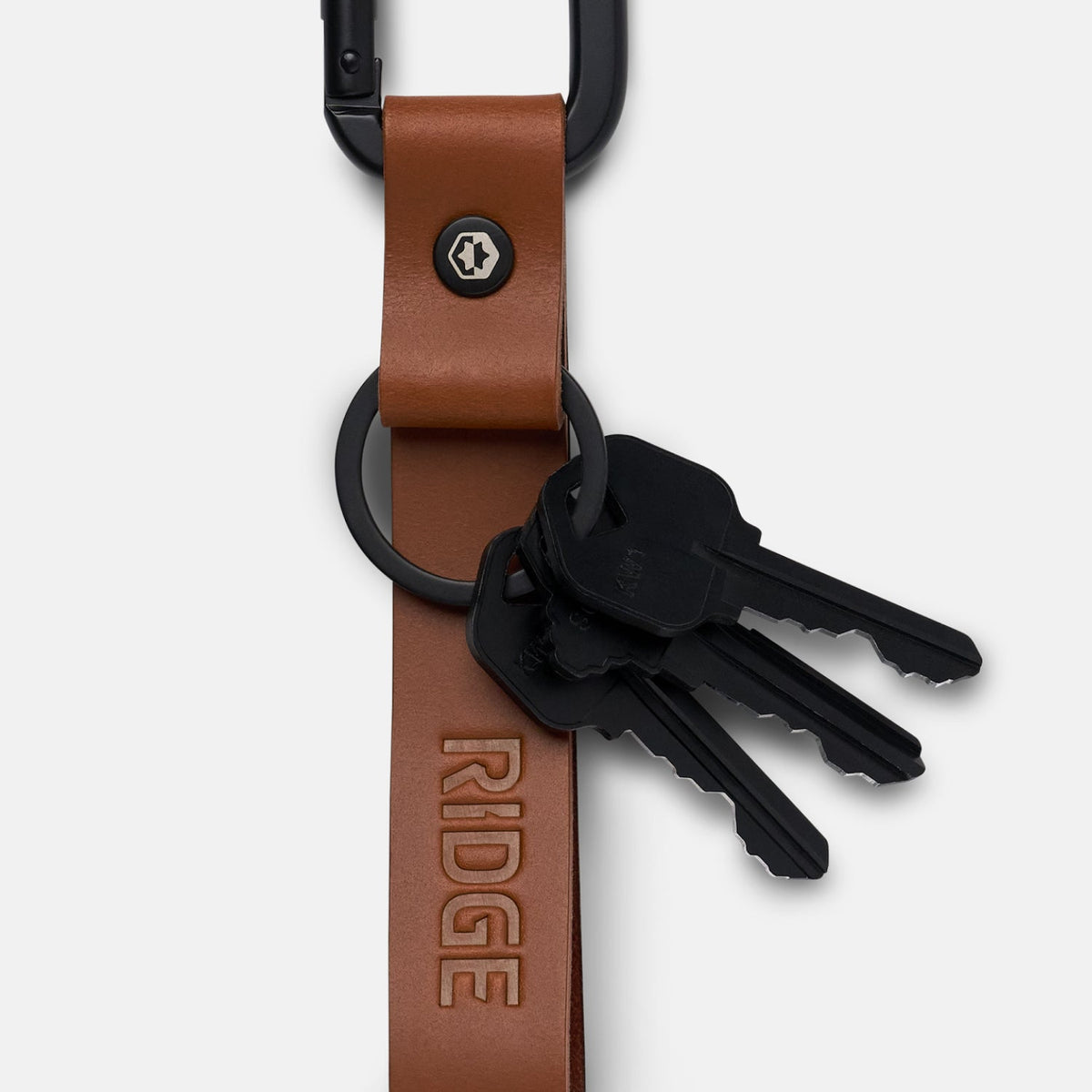 Everyday Keychain - Tobacco Brown Leather - Image 4