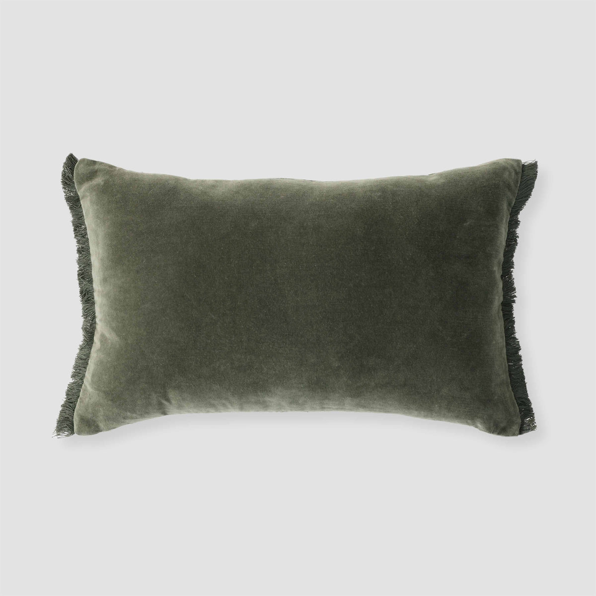 Naveta Velvet Small Lumbar Pillow - Emerald