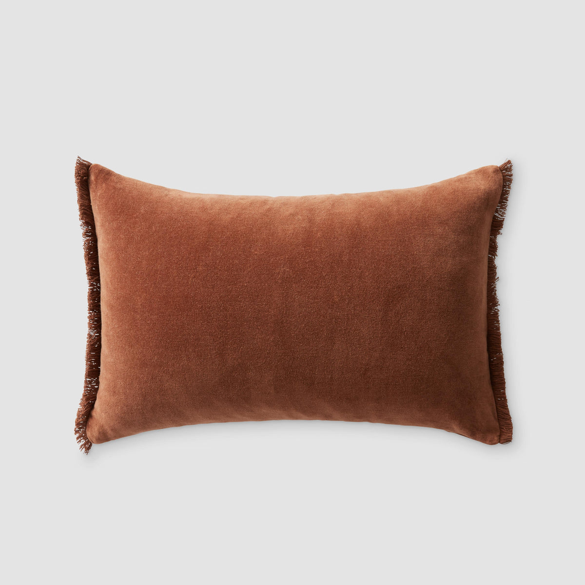 Naveta Velvet Small Lumbar Pillow - Spice