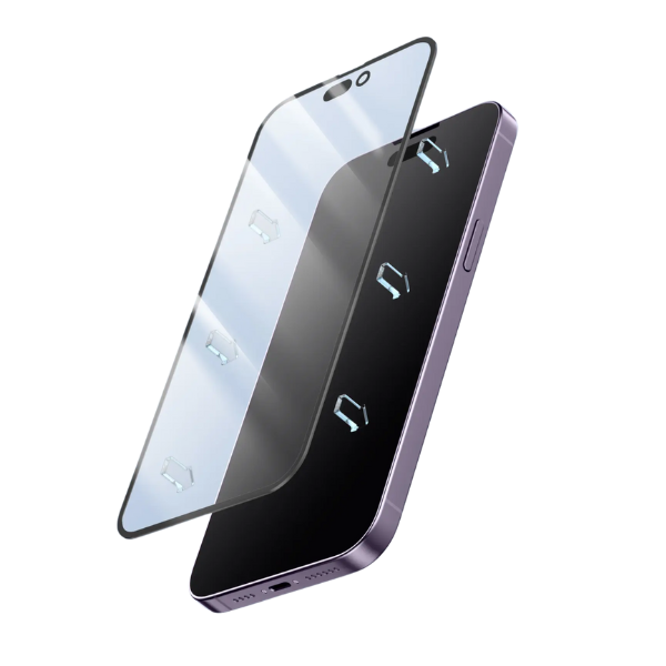 Plug - Preinstalled Tempered Glass Screen Protector for 13 Pro Max, 14 Plus, 14 Pro Max, 15 Plus, 15 Pro Max and 16 Plus