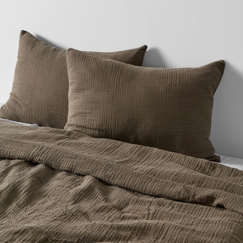 Organic Cotton Gauze Duvet Set - Olive