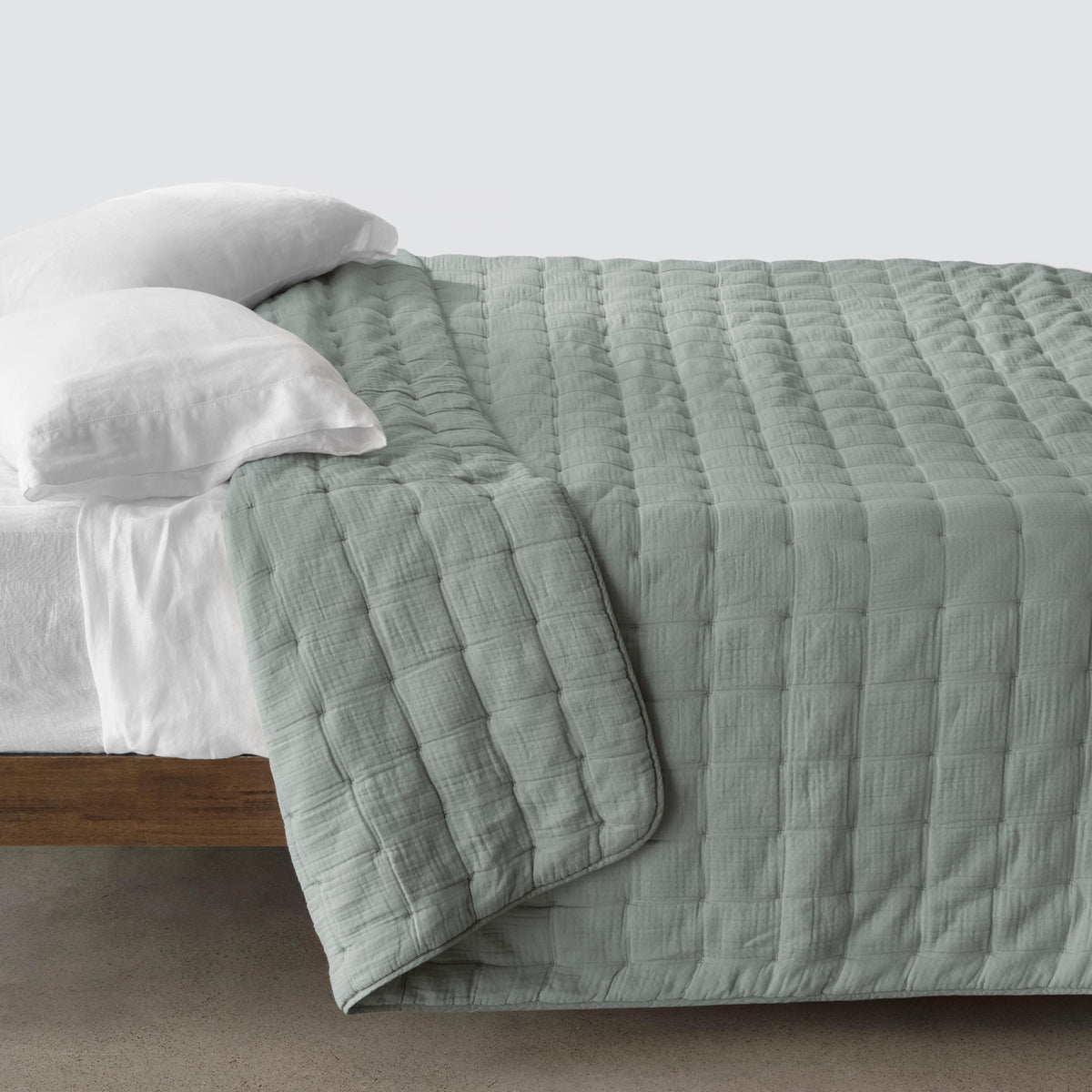 Organic Cotton Gauze Quilt - Mineral