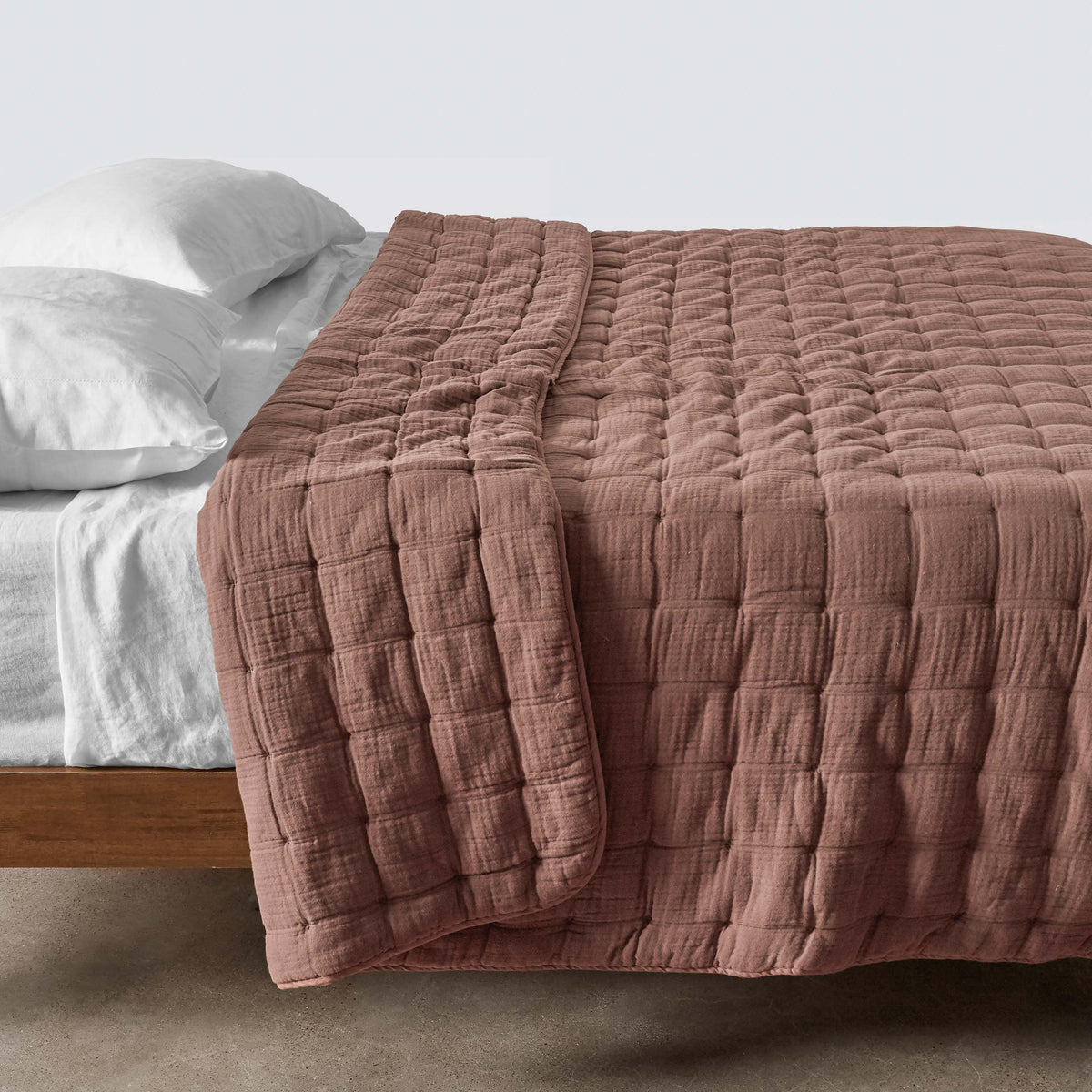 Organic Cotton Gauze Quilt - Mulberry