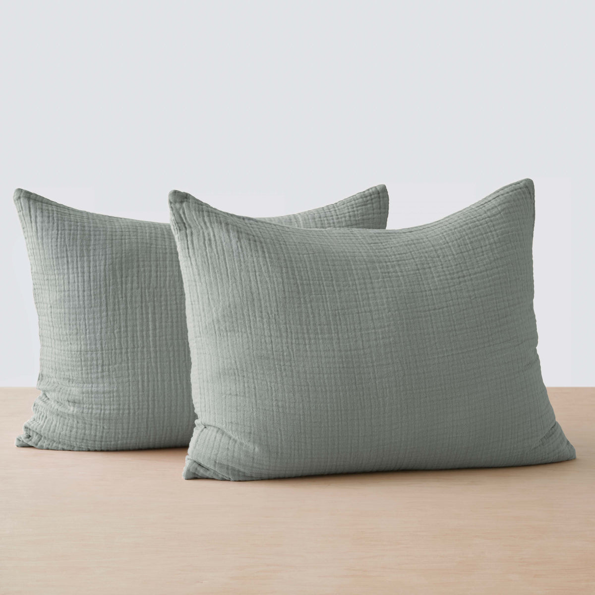 Organic Cotton Gauze Shams - Mineral