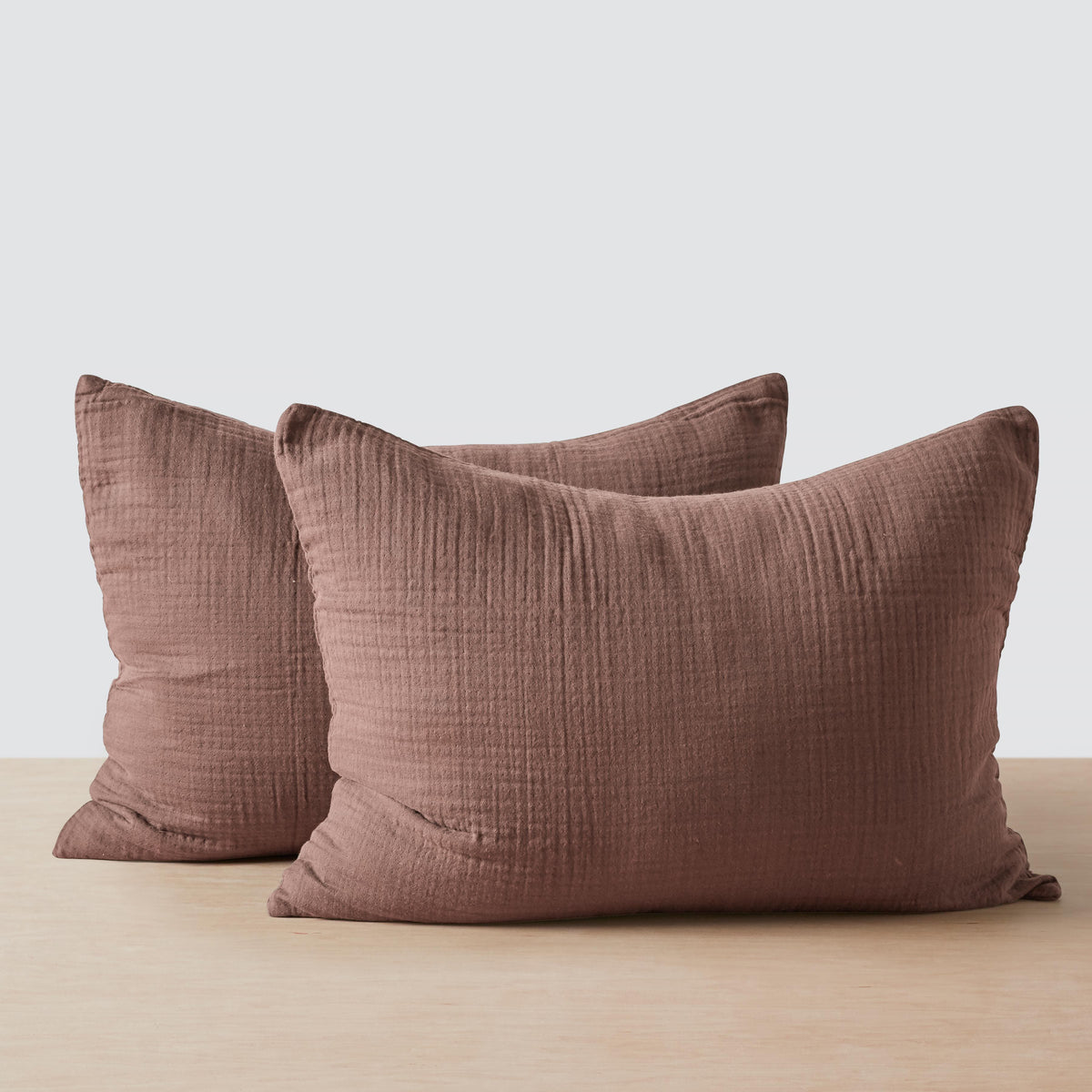 Organic Cotton Gauze Shams - Mulberry