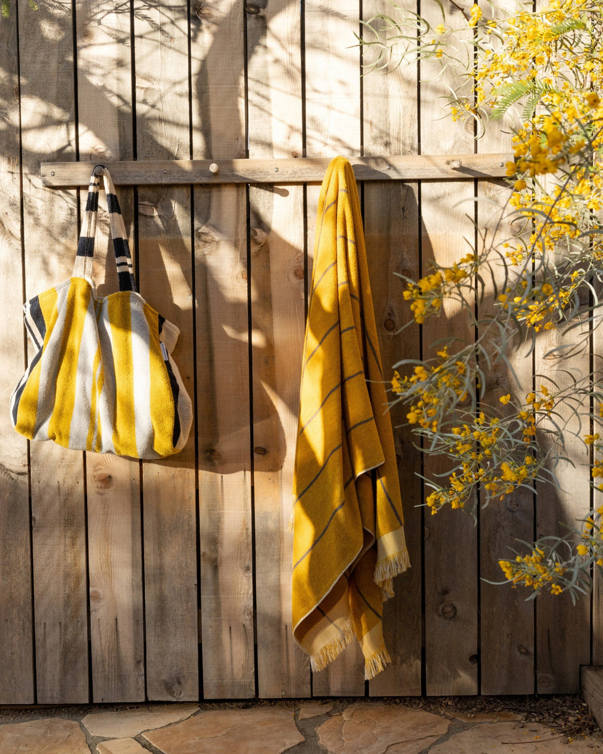 Bayside Beach Towel - FINAL SALE (Marigold with Warm Grey) - Image 2