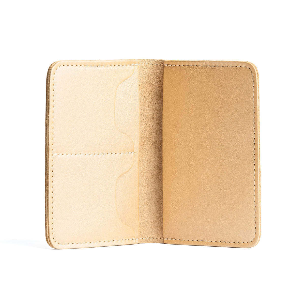 Leather Modern Passport Holder - Champagne