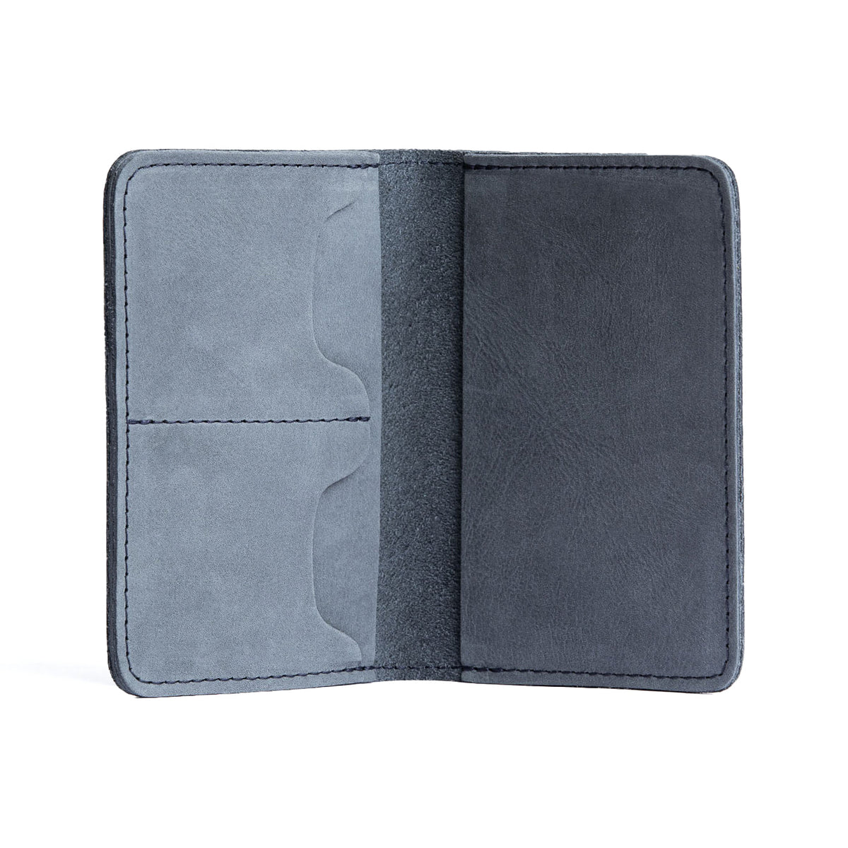 Leather Modern Passport Holder - Storm