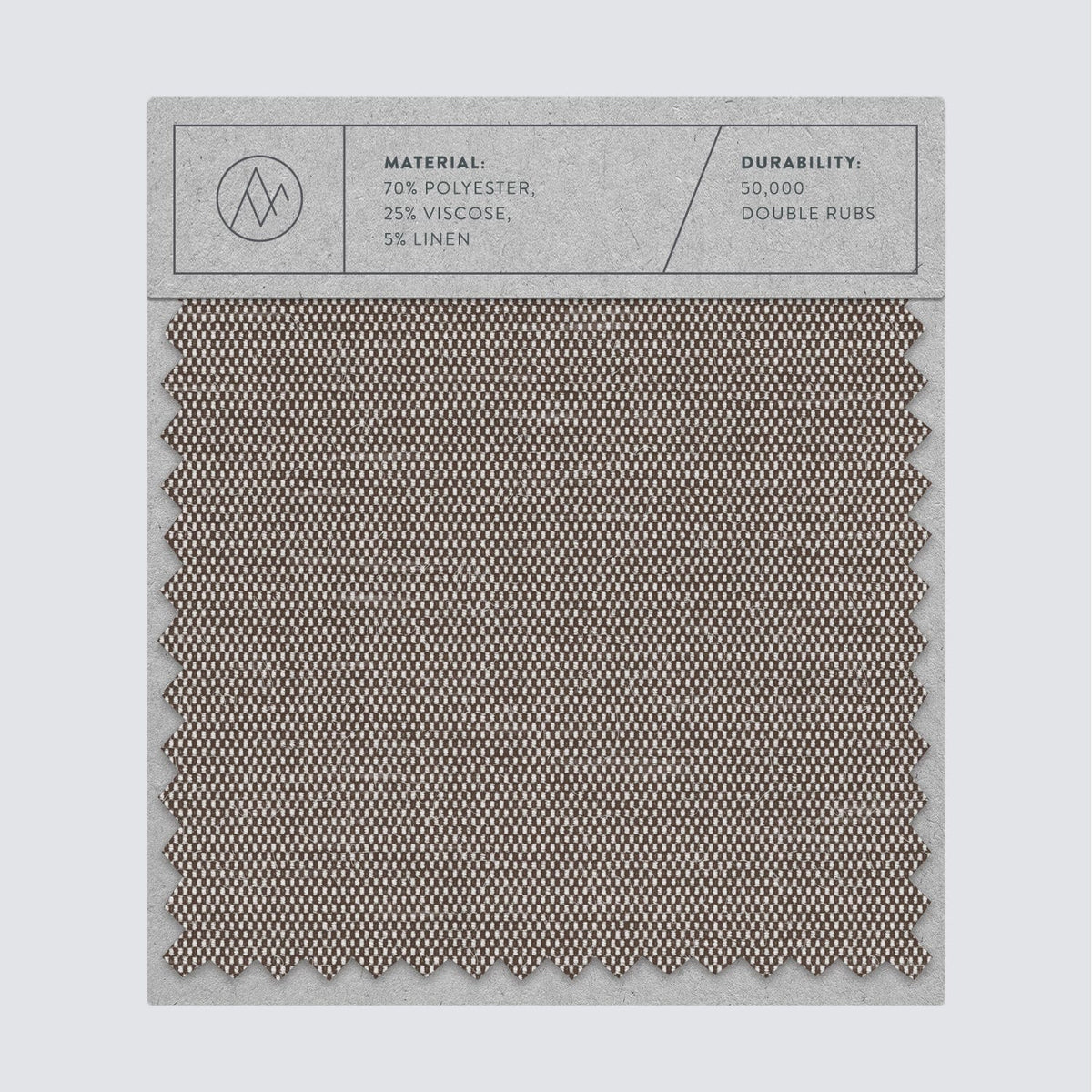 Performance Linen Weave Upholstery Swatches - Bark