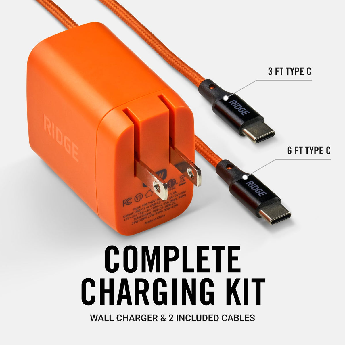 45W Power Adapter Kit - Basecamp Orange - Image 4