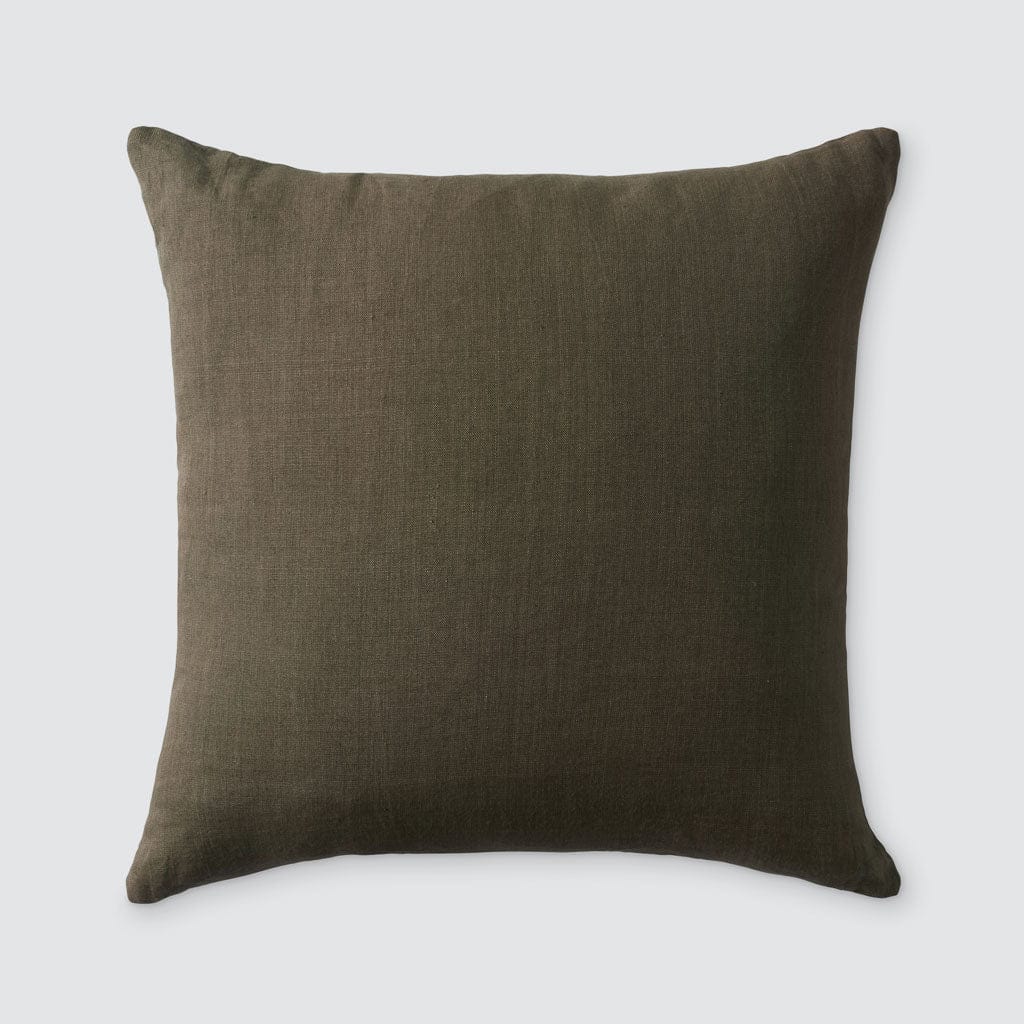 Prisha Linen Pillow - Olive / 24'' x 24''