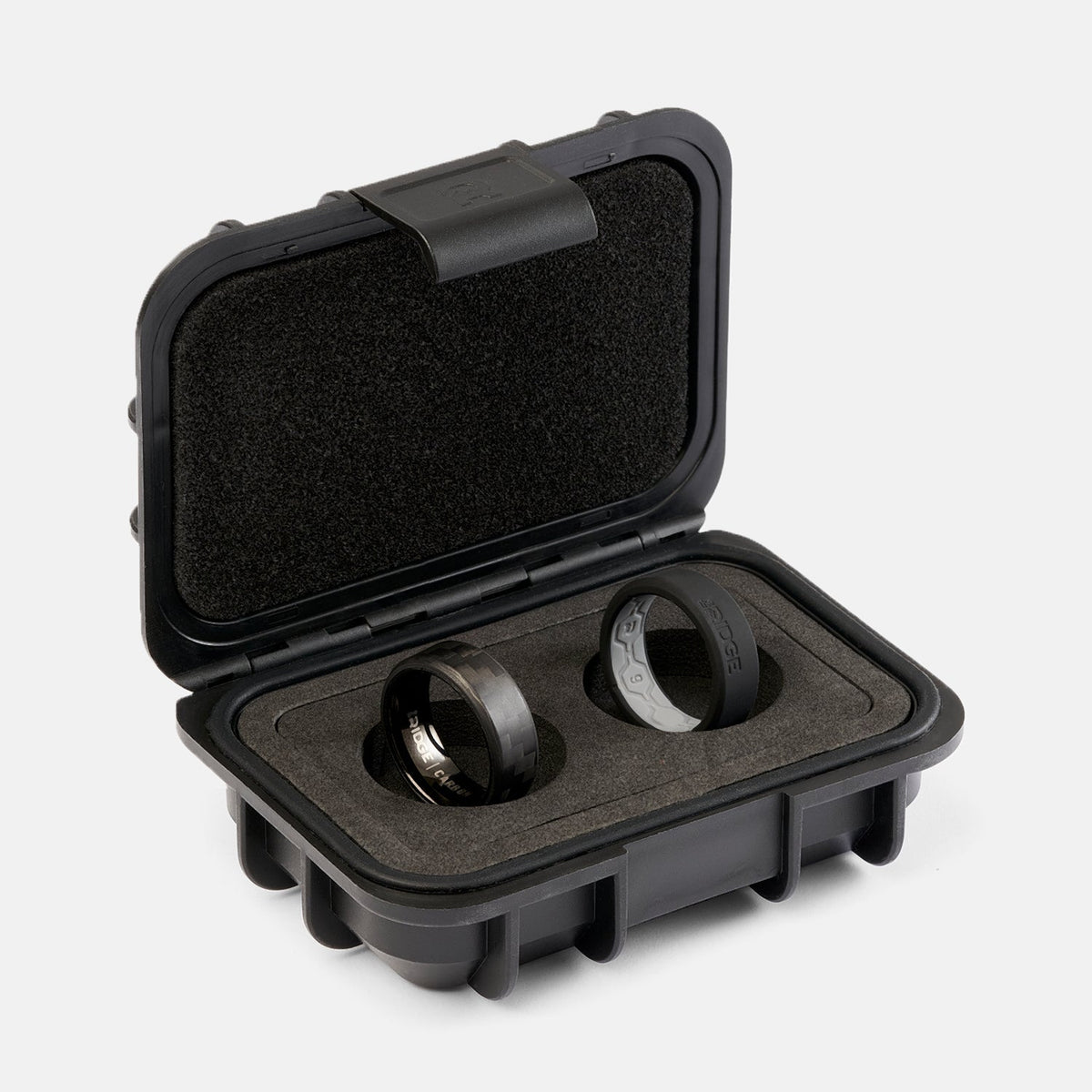 Ridge 8MM Beveled Ring Set - Carbon Fiber 3K - Image 2