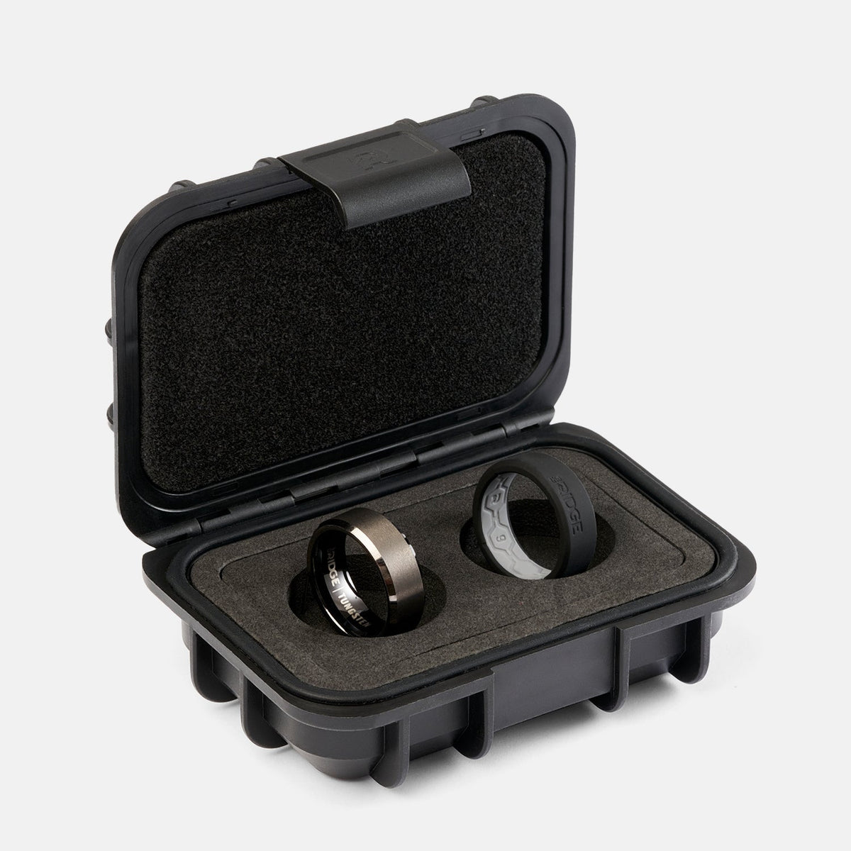Ridge 8mm Beveled Ring Set - Gunmetal - Image 2