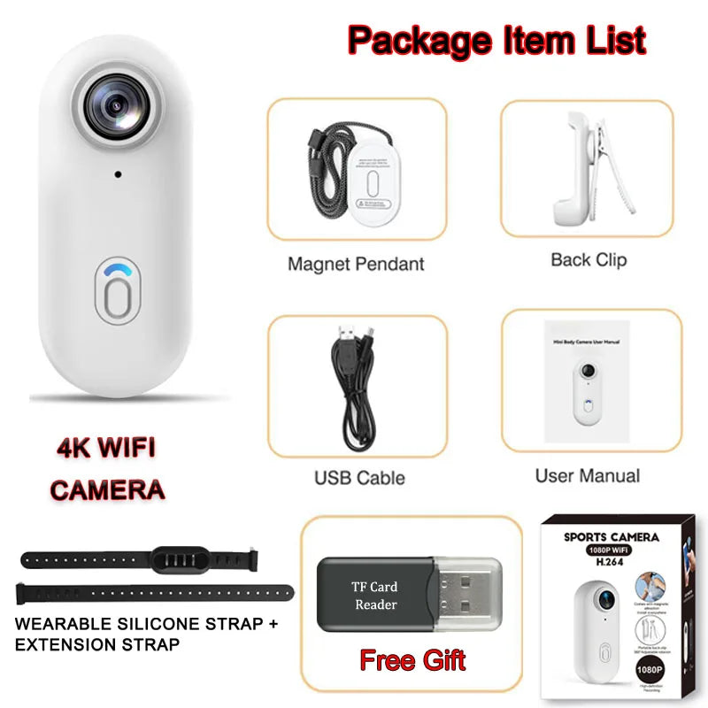 POV 4K Magnetic Body Cam - UHD Pro 4K (WH-Bas)