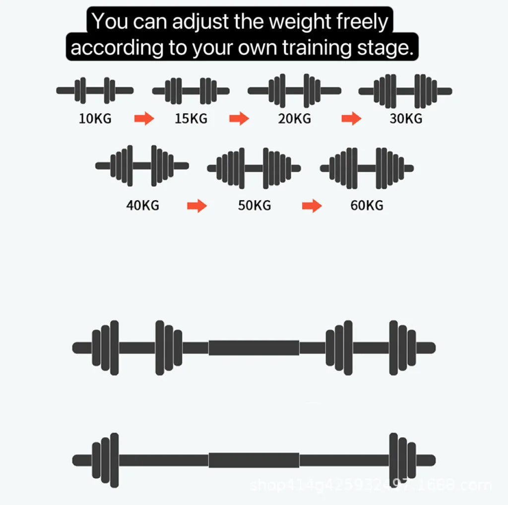 10kg-30kg Adjustable Cast Iron Dumbbells Set - Image 11