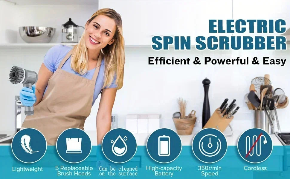 Electric Spin Scrubber Cleaning Brush - Image 6