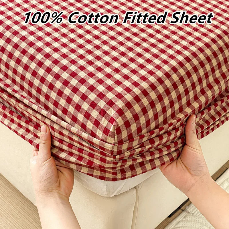 Pure Cotton Fitted Soft Mattress Cover for Kids & Adults
