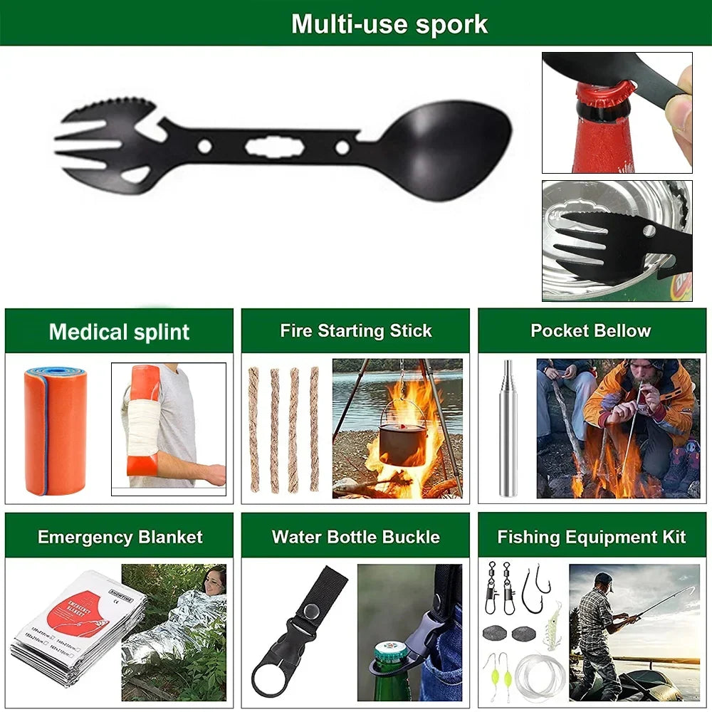 Outdoor Multifunction Camping Survival Kit - Image 12