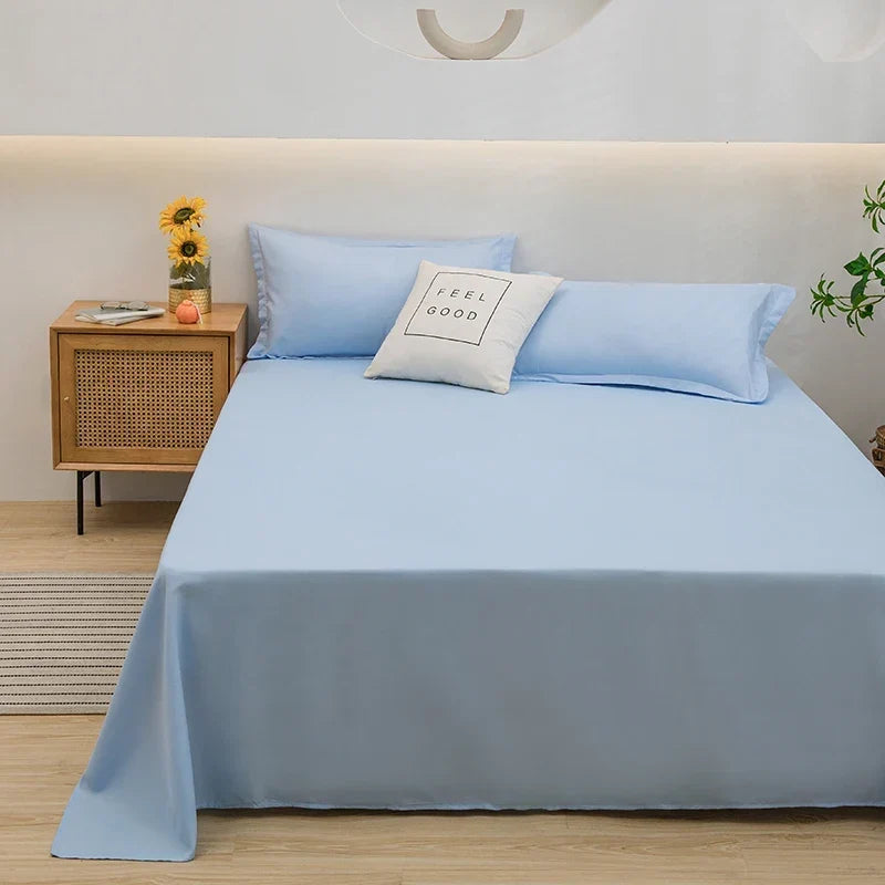 Soft Solid Color Flat Bedsheet – Single, Double, Queen & King Size - Image 8