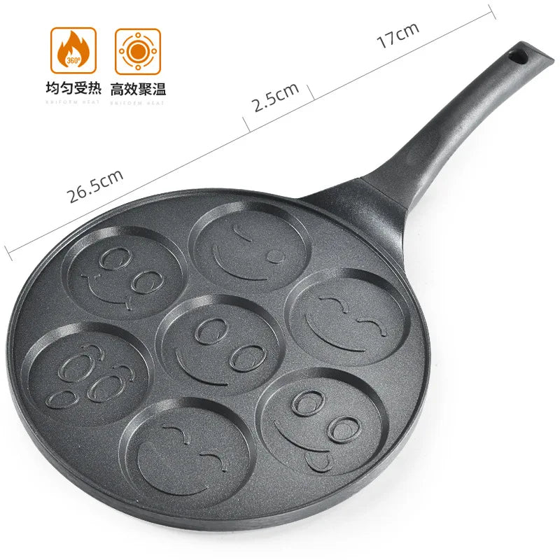 Seven-Hole Breakfast Nonstick Frying Pan - B1