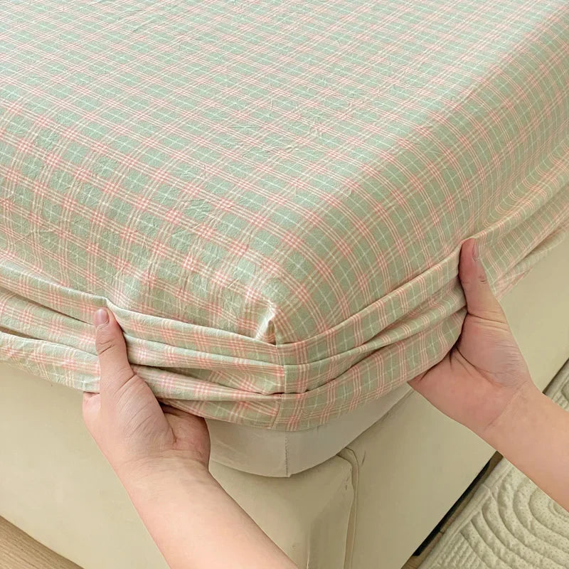 Pure Cotton Fitted Soft Mattress Cover for Kids & Adults - chunyeyu
