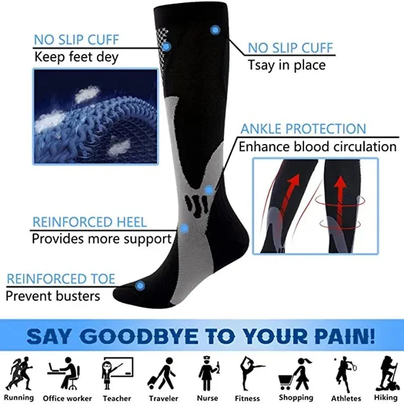 Supportive Long Socks for Sports, Travel & Everyday Comfort - Image 4