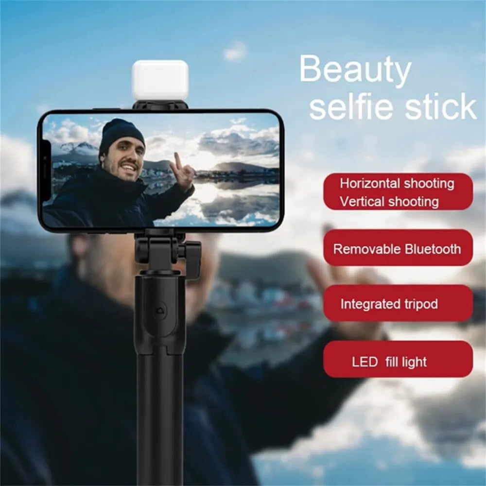 3-in-1 Selfie Stick Bluetooth Remote Tripod - Image 4