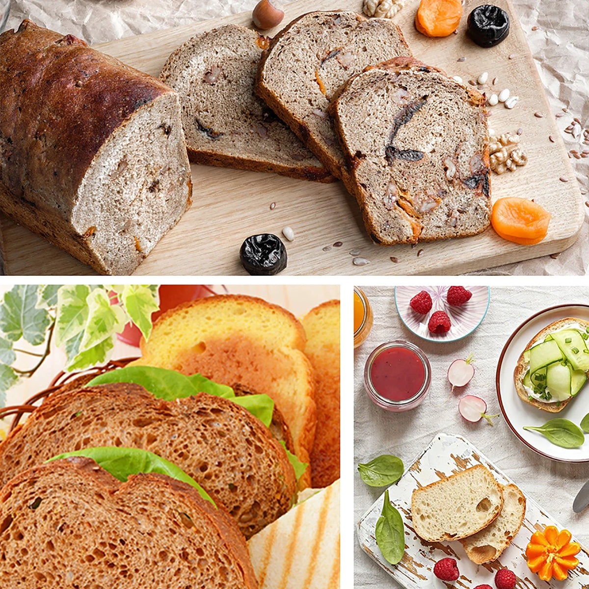 1.5kg Automatic Bread Machine 850w Programmable Bread Maker 15-hour Pre-set Timer Control Panel With Lcd Display - Image 4