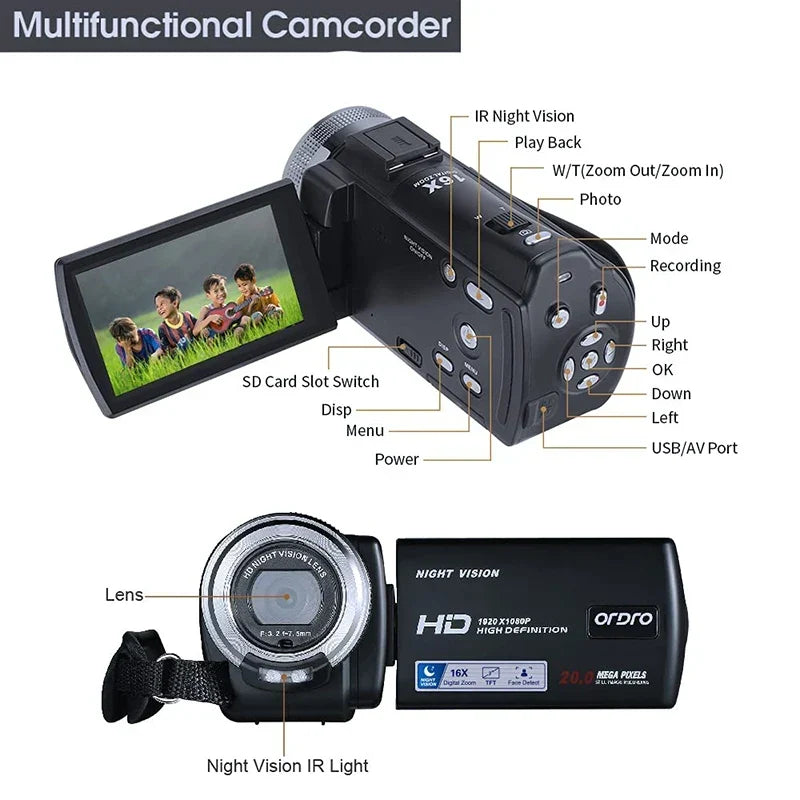 Ordro V12 Vlogging Camera - Image 4